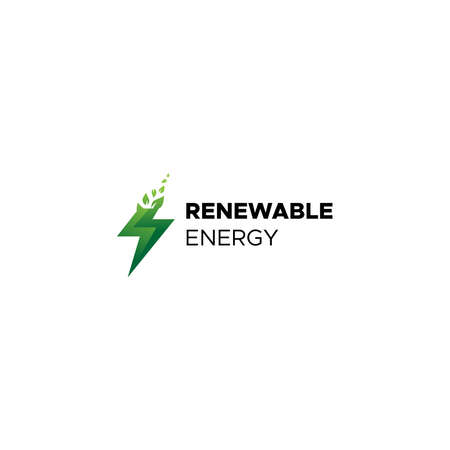 Minimalist design Renewable energy logo designのイラスト素材