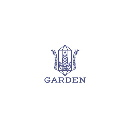 Modern design GARDEN leaf tree home logo designのイラスト素材