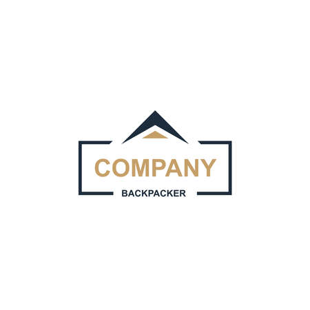 Modern flat design COMPANY BACKPACKER logo designのイラスト素材