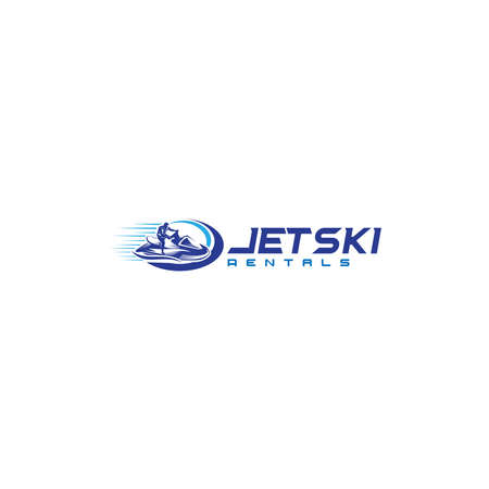 Colorful JETSKI RENTALS tenancy fun logo designのイラスト素材