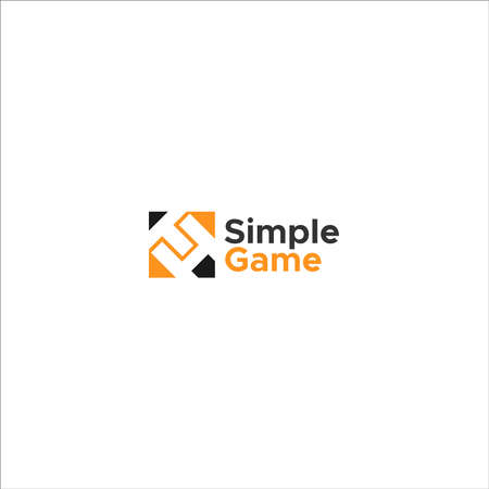 Modern colorful SIMPLE GAME playing logo designのイラスト素材
