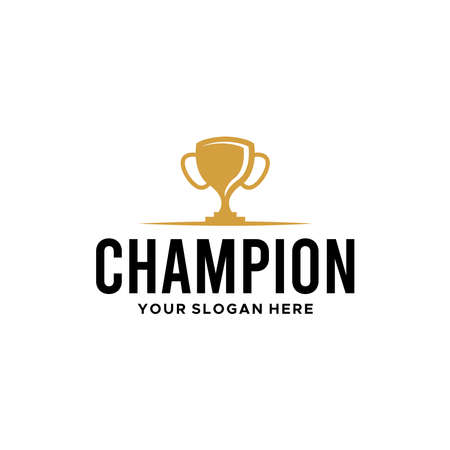 Modern colorful CHAMPION Trophy Gold logo designのイラスト素材