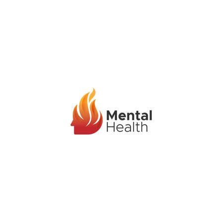 Modern design Mental Health hot strong logo designのイラスト素材