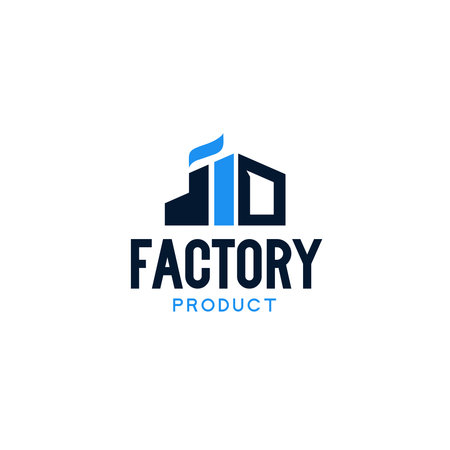 Modern simple design FACTORY PRODUCT logo designのイラスト素材