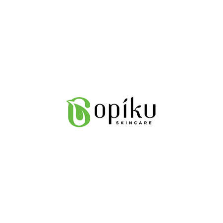 Modern design OPIKU SKINCARE beauty logo designのイラスト素材