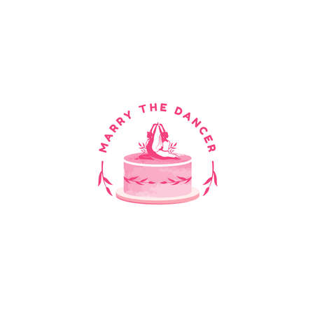 Modern design MARRY THE DANCER cake logo designのイラスト素材