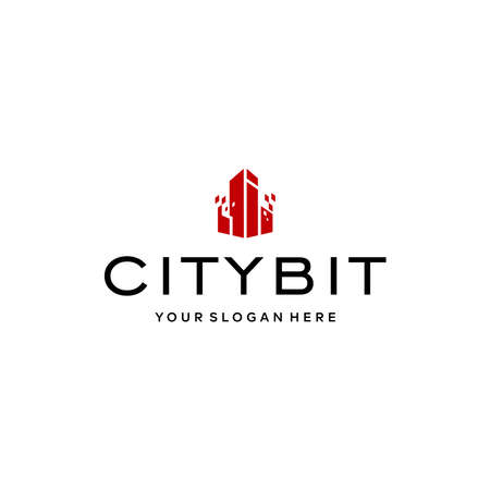 flat CITYBIT real estate building   designのイラスト素材