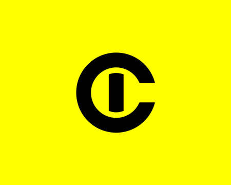 IC CI LETTER LOGO DESIGN VECTOR TEMPLATE. IC CI LOGO DESIGN.のイラスト素材