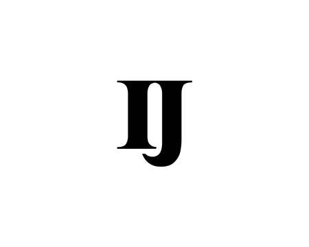 IJ JI LETTER LOGO DESIGN VECTOR TEMPLATE. IJ JI LOGO DESIGN.のイラスト素材