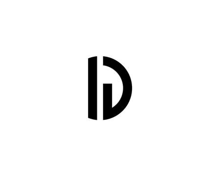 IJ JI LETTER LOGO DESIGN VECTOR TEMPLATE. IJ JI LOGO DESIGN.のイラスト素材