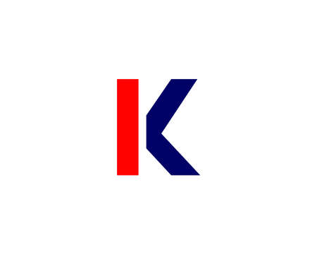 IK KI LETTER LOGO DESIGN VECTOR TEMPLATE. IK KI LOGO DESIGN.のイラスト素材