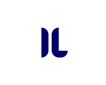 IL LI LETTER DESIGN VECTOR TEMPLATE. IL LI DESIGN.のイラスト素材