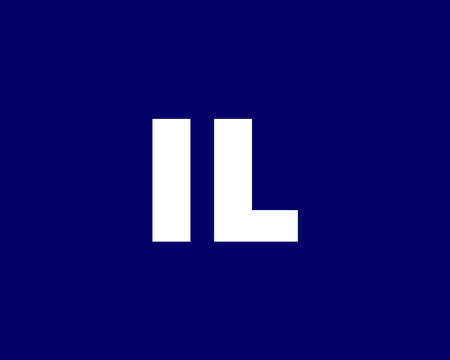 IL LI LETTER DESIGN VECTOR TEMPLATE. IL LI DESIGN.のイラスト素材