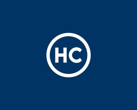 HC CH LETTER LOGO DESIGN VECTOR TEMPLATE. HC CH LOGO DESIGN.のイラスト素材
