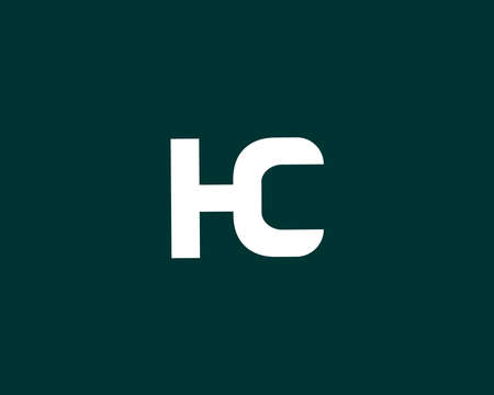 HC CH LETTER LOGO DESIGN VECTOR TEMPLATE. HC CH LOGO DESIGN.のイラスト素材