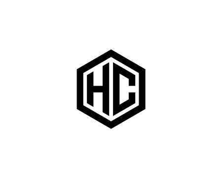 HC CH LETTER LOGO DESIGN VECTOR TEMPLATE. HC CH LOGO DESIGN.のイラスト素材