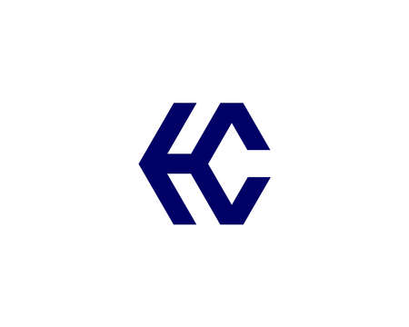 HC CH LETTER LOGO DESIGN VECTOR TEMPLATE. HC CH LOGO DESIGN.のイラスト素材
