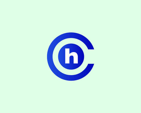 HC CH LETTER LOGO DESIGN VECTOR TEMPLATE. HC CH LOGO DESIGN.のイラスト素材