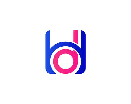 HD DH LETTER LOGO DESIGN VECTOR TEMPLATE. HD DH LOGO DESIGN.のイラスト素材