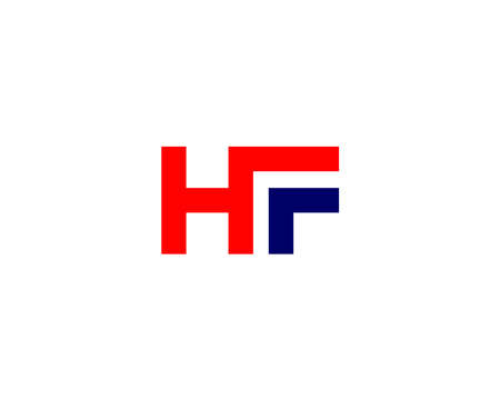 HF FH LETTER LOGO DESIGN VECTOR TEMPLATE. HF FH LOGO DESIGN.のイラスト素材