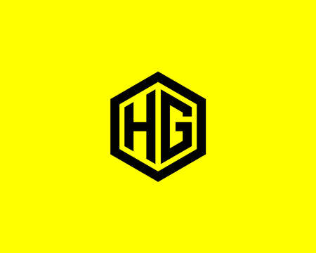 HG GH LETER LOGO DESIGN VECTOR TEMPLATE. HG GH LOGO DESIGN.のイラスト素材