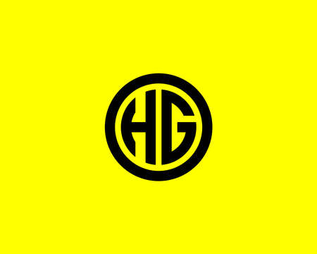 HG GH LETER LOGO DESIGN VECTOR TEMPLATE. HG GH LOGO DESIGN.のイラスト素材