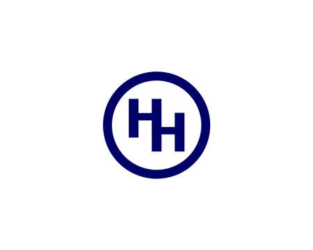 H HH LETTERLOGO DESIGN VECTOR TEMPLATE. H HH LOGO DESIGN.のイラスト素材