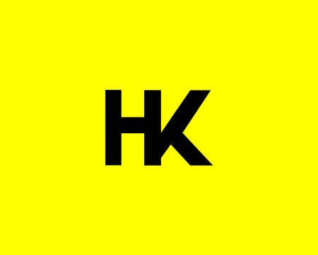 HK KH LETTER LOGO DESIGN VECTOR TEMPLATE. HK KH LOGO DESIGN.のイラスト素材