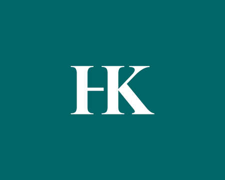 HK KH LETTER LOGO DESIGN VECTOR TEMPLATE. HK KH LOGO DESIGN.のイラスト素材