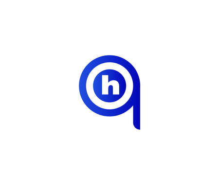 HQ QH LETTER LOGO DESIGN VECTOR TEMPLATE. HQ QH LOGO DESIGN.のイラスト素材
