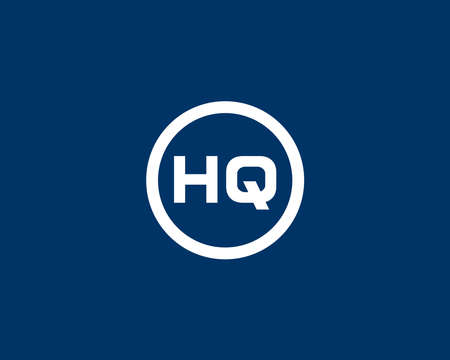 HQ QH LETTER LOGO DESIGN VECTOR TEMPLATE. HQ QH LOGO DESIGN.のイラスト素材