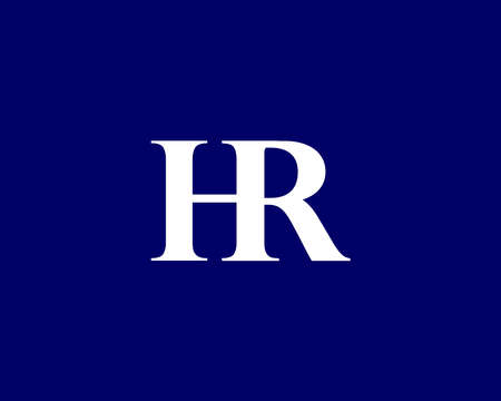 HR RH LETTER LOGO DESIGN VECTOR TEMPLATE. HR RH LOGO DESIGN.のイラスト素材
