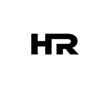 HR RH LETTER LOGO DESIGN VECTOR TEMPLATE. HR RH LOGO DESIGN.のイラスト素材