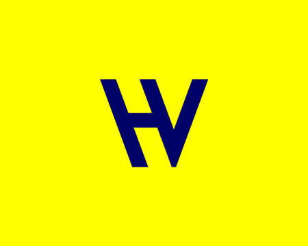 HV VH LETTER LOGO DESIGN VECTOR TEMPLATE. HV VH LOGO DESIGN.のイラスト素材