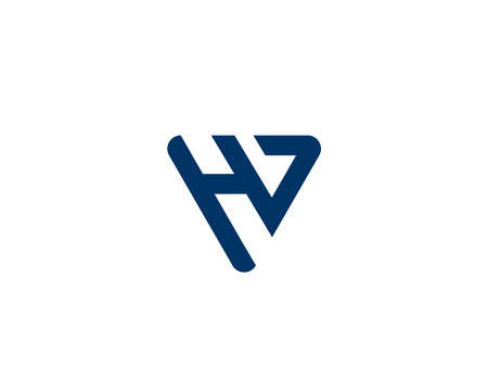 HV VH LETTER LOGO DESIGN VECTOR TEMPLATE. HV VH LOGO DESIGN.のイラスト素材