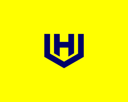 HV VH LETTER LOGO DESIGN VECTOR TEMPLATE. HV VH LOGO DESIGN.のイラスト素材