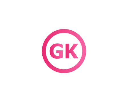 GK KG LETTER LOGO DESIGN VECTOR TEMPLATE. GK KG LOGO DESIGN.のイラスト素材