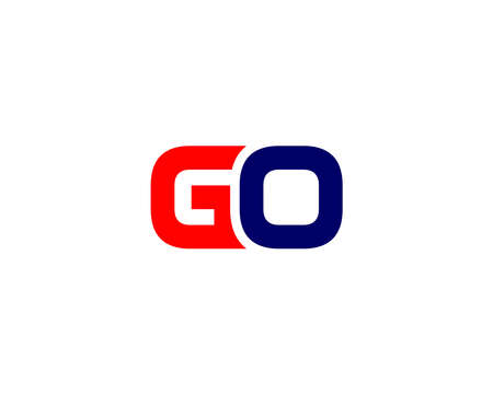 GO OG LETTER LOGO DESIGN VECTOR TEMPLATE. GO OG LOGO DESIGN.のイラスト素材