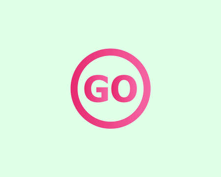 GO OG LETTER LOGO DESIGN VECTOR TEMPLATE. GO OG LOGO DESIGN.のイラスト素材