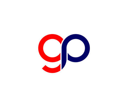 GP PG LETTER LOGO DESIGN VECTOR TEMPLATE. GP PG LOGO DESIGN.のイラスト素材