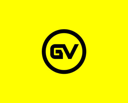 GV VG LETTER LOGO DESIGN VECTOR TEMPLATE. GV VG LOGO DESIGN.のイラスト素材