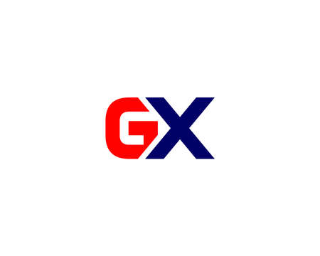 GX XG LETTER LOGO DESIGN VECTOR TEMPLATE. GX XG LOGO DESIGN.のイラスト素材