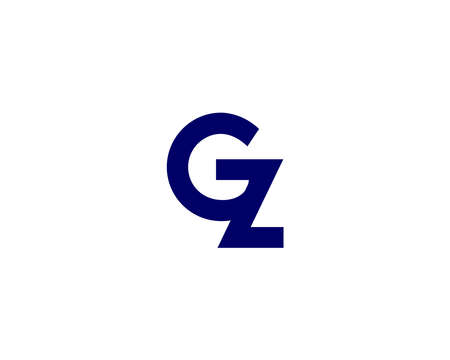 GZ ZG LETTER LOGO DESIGN VECTOR TEMPLATE. GZ ZG LOGO DESIGN.のイラスト素材