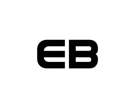 EB BE LETTER LOGO DESIGN VECTOR TEMPLATE. EB BE LOGO DESIGN.のイラスト素材