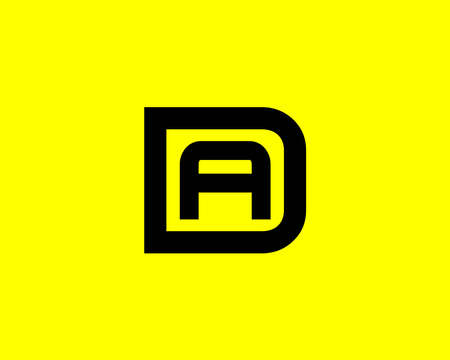 DA AD LETTER LOGO DESIGN VECTOR TEMPLATE. DA AD LOGO DESIGN.のイラスト素材