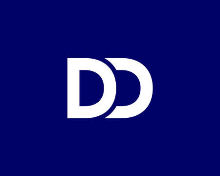 D DD LETTER LOGO DESIGN VECTOR TEMPLATE. DD LOGO DESIGN.のイラスト素材