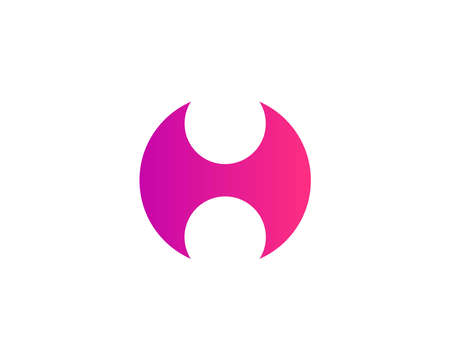 H logo design vector template. hhのイラスト素材