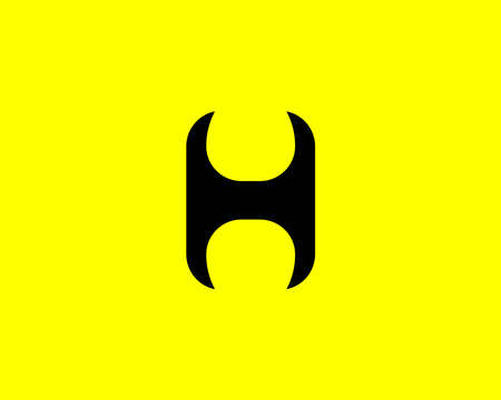 H logo design vector template. hhのイラスト素材