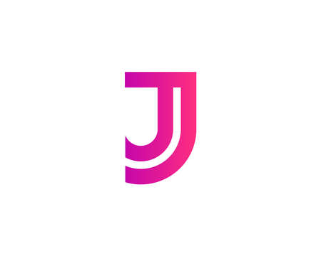 J logo design vector template and jj letter logo design.のイラスト素材