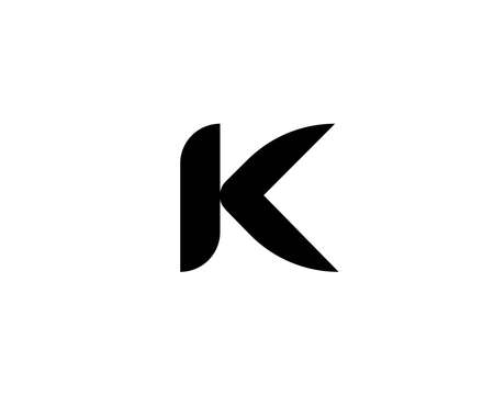 K logo design vector template. kk letter logo design.のイラスト素材